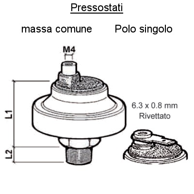 Sensore Pressostato M12 X 1.5 5.5 0.2 Sf, per barca
